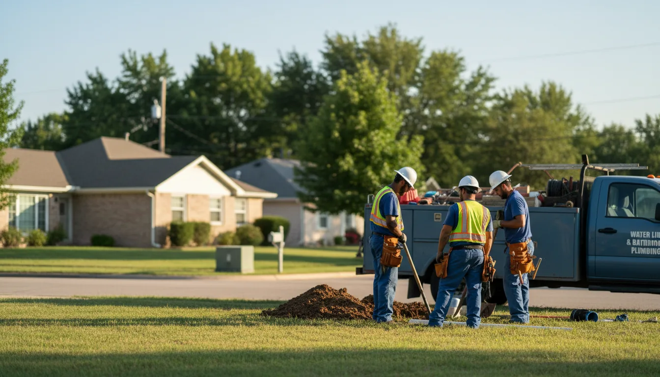 Residential water line and bathroom plumbing service in Ulm, AR